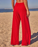 Riviera Nights Drawstring Eyelet Cover Up Pants