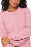 Amaya Long Sleeve Mini Dress Pink