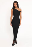 Hudson Off Shoulder Midi Dress Black