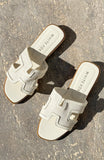 Sophia Canvas Sandals Cream Natural