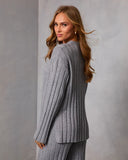 Homebody Hour Ribbed Knit Sweater