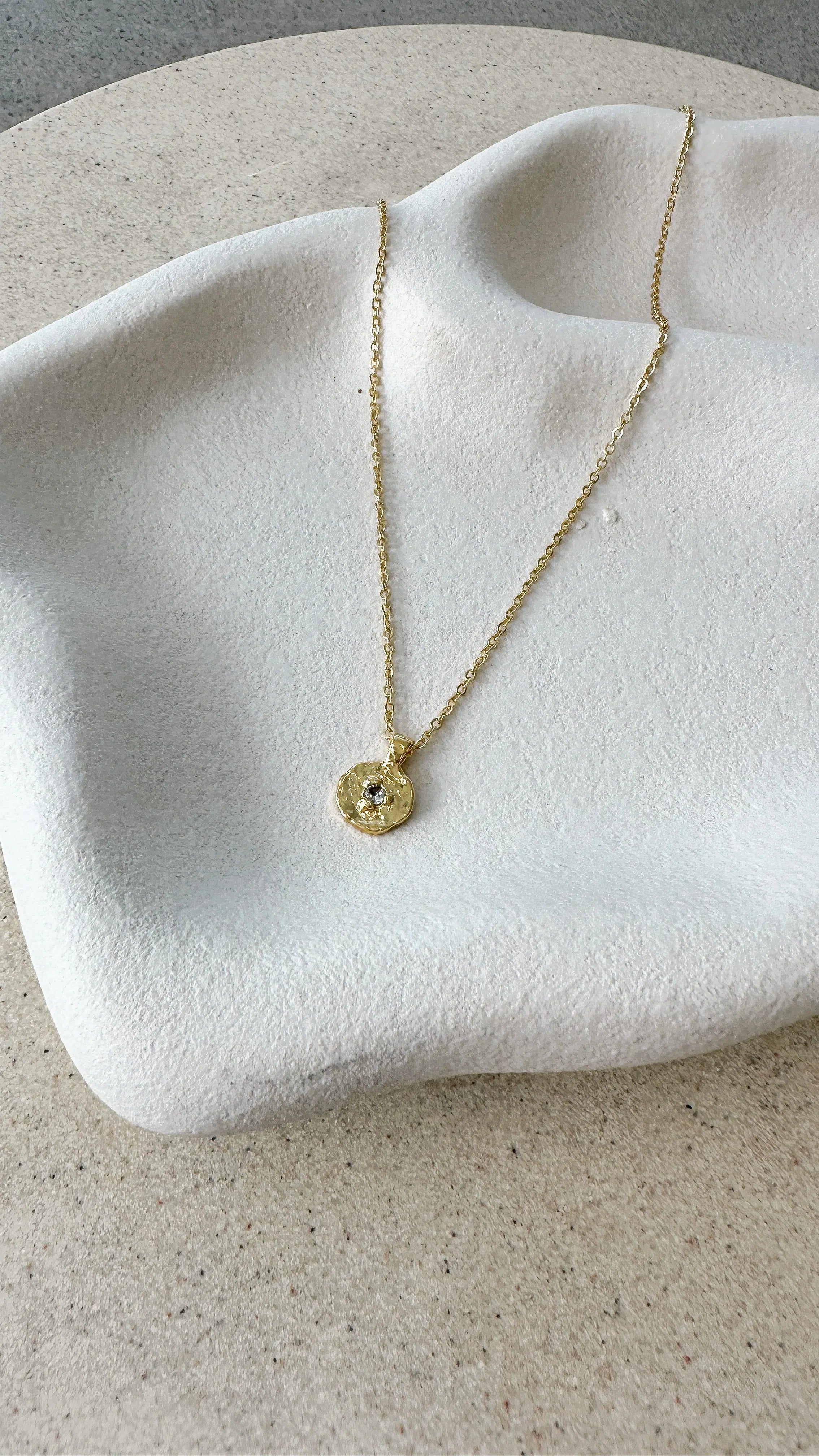 March Birthstone Necklace Aquamarine