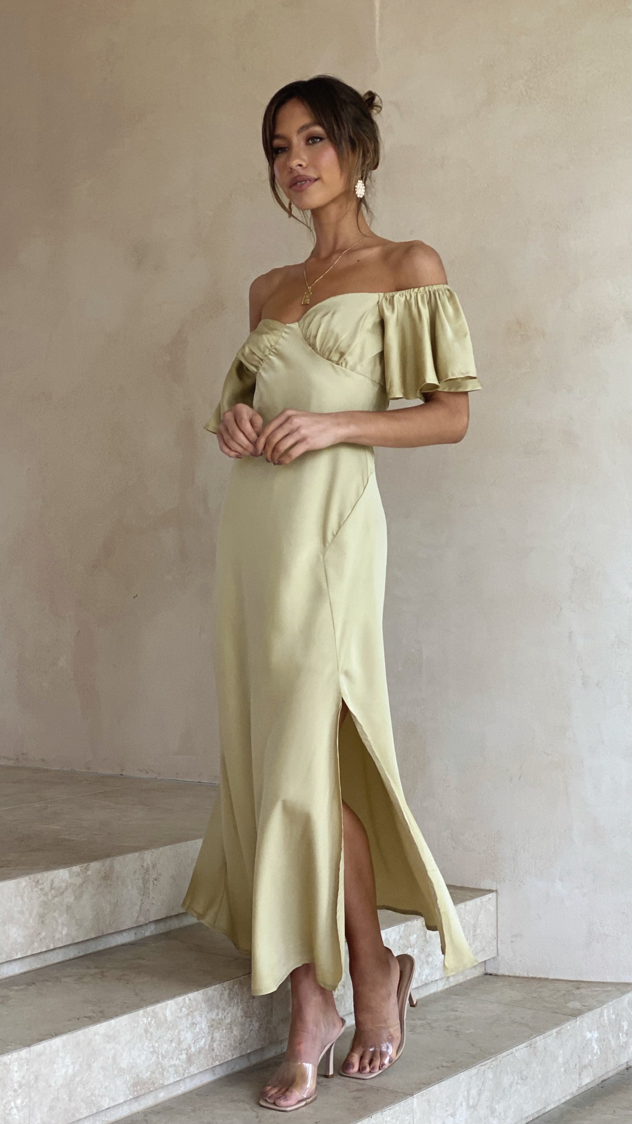 Louisa Midi Dress Olive