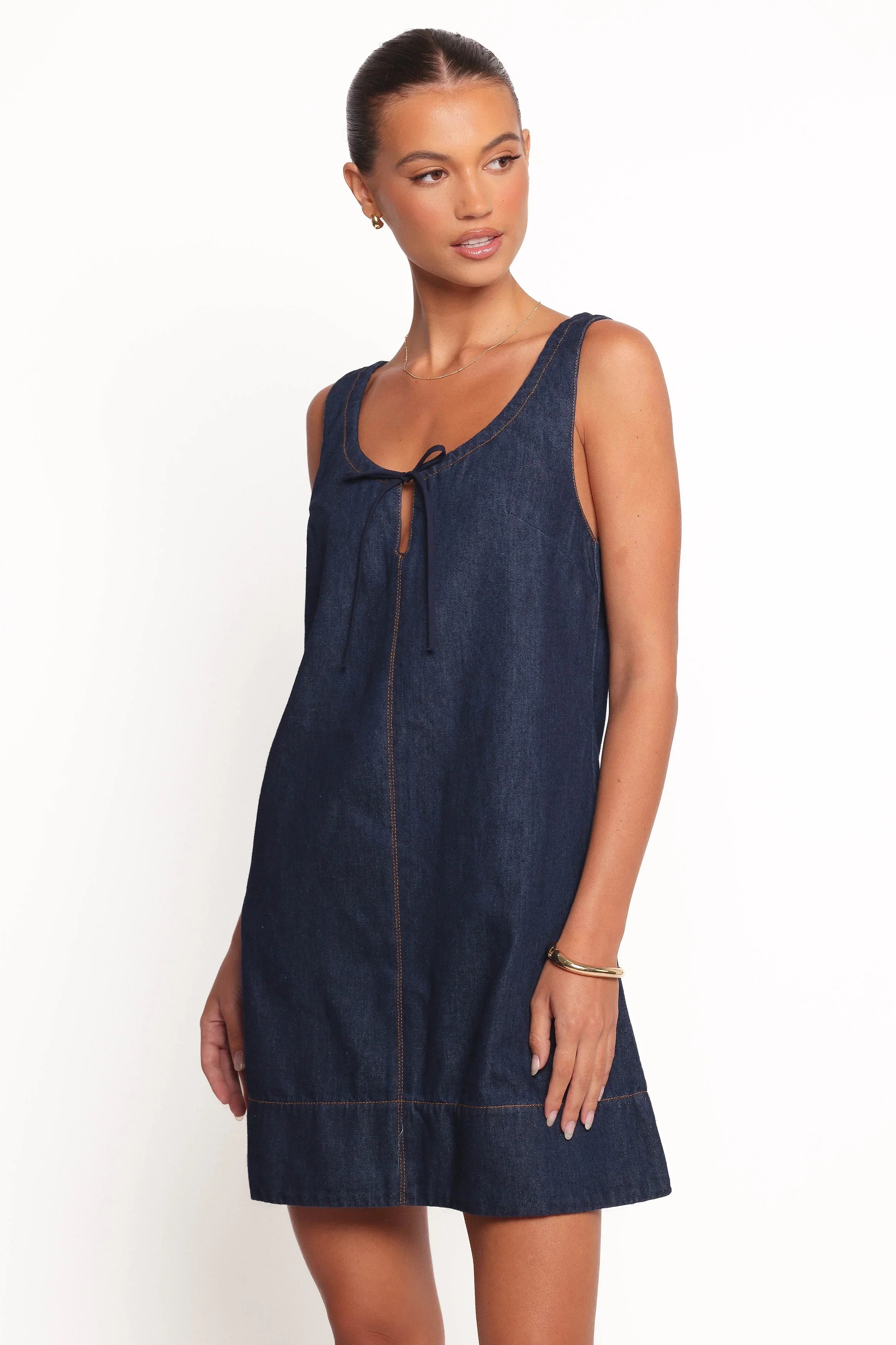 Azen Mini Dress Dark Denim