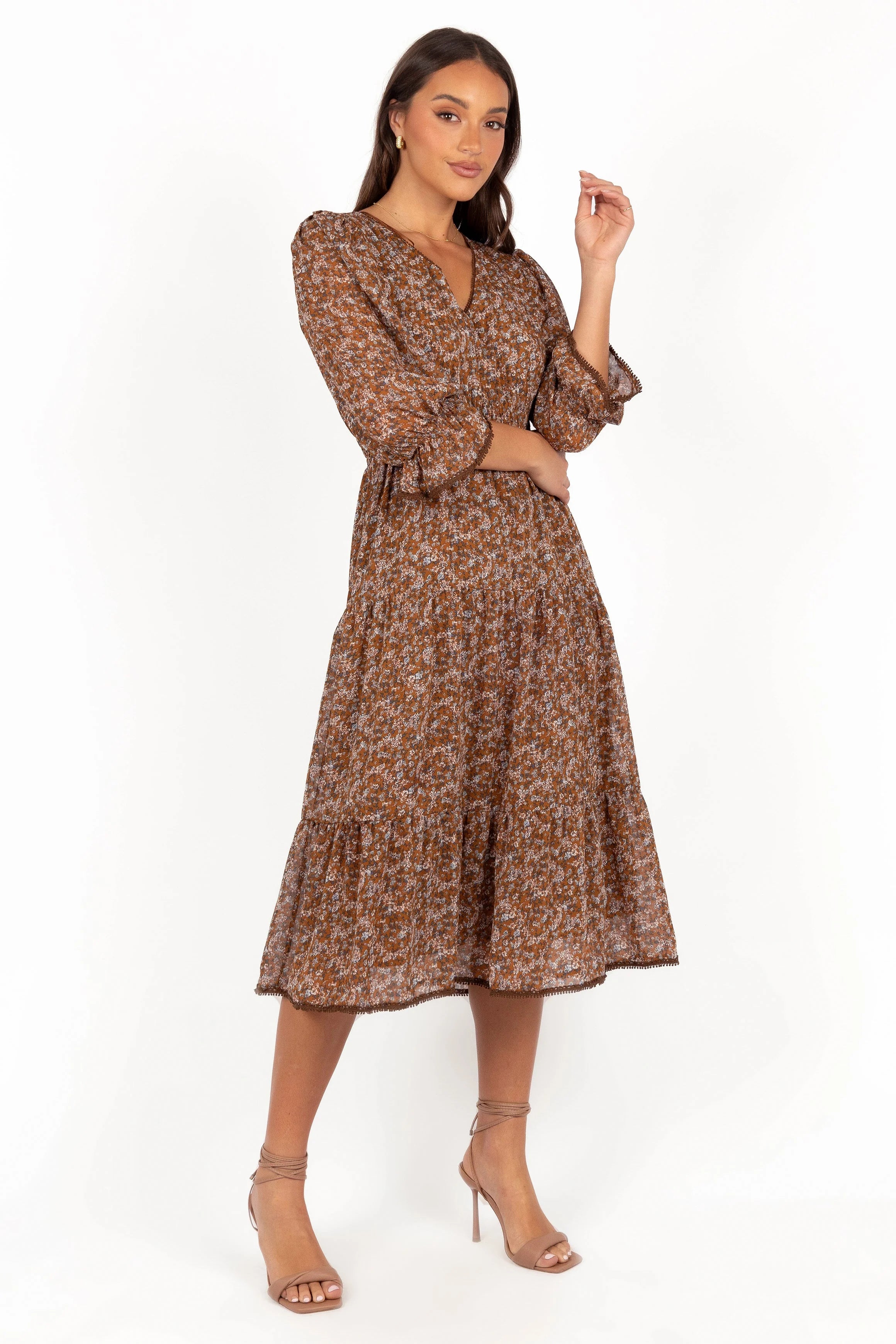 Simone Midi Dress Camel