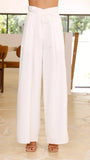 Melinda High Waist Pants White