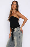 Cocktail Hour Strapless Top Black