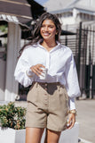 Denise Tailored Shorts Taupe