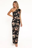 Nadia One Shoulder Maxi Dress Blurred Floral