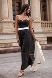 Elaria Scalloped Belted Jumpsuit Black