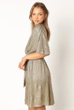 Vivid Mini Dress Gold
