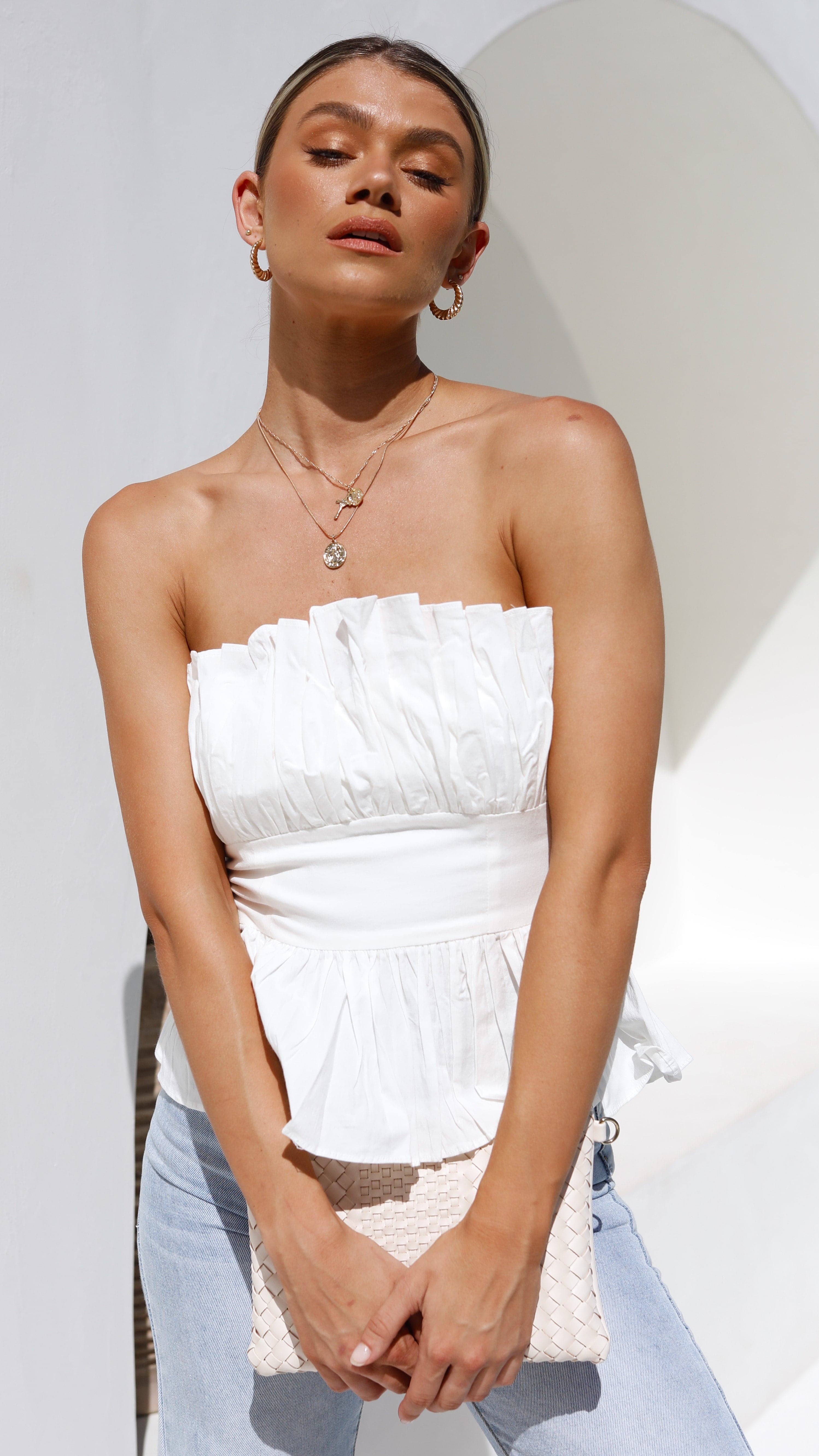 Always Mine Crop Top White