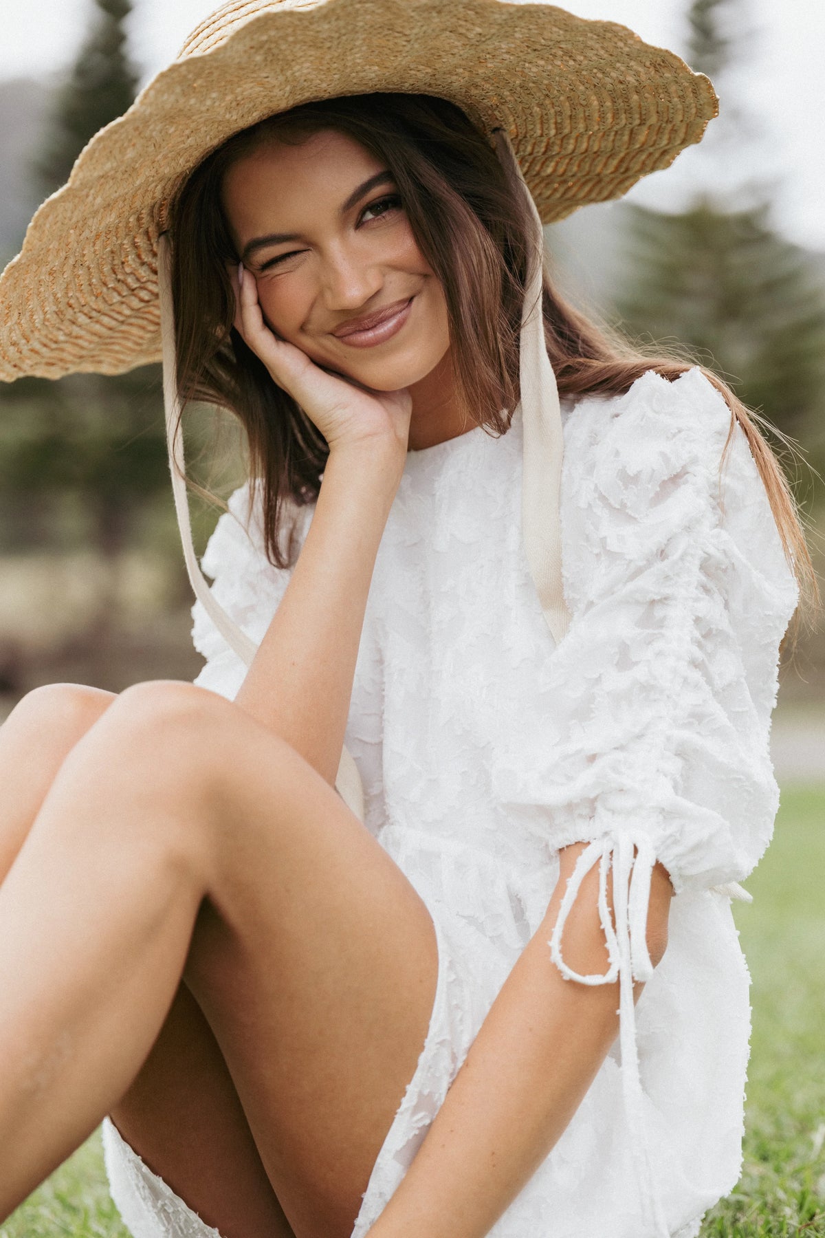 Giselle Mini Dress White Floral