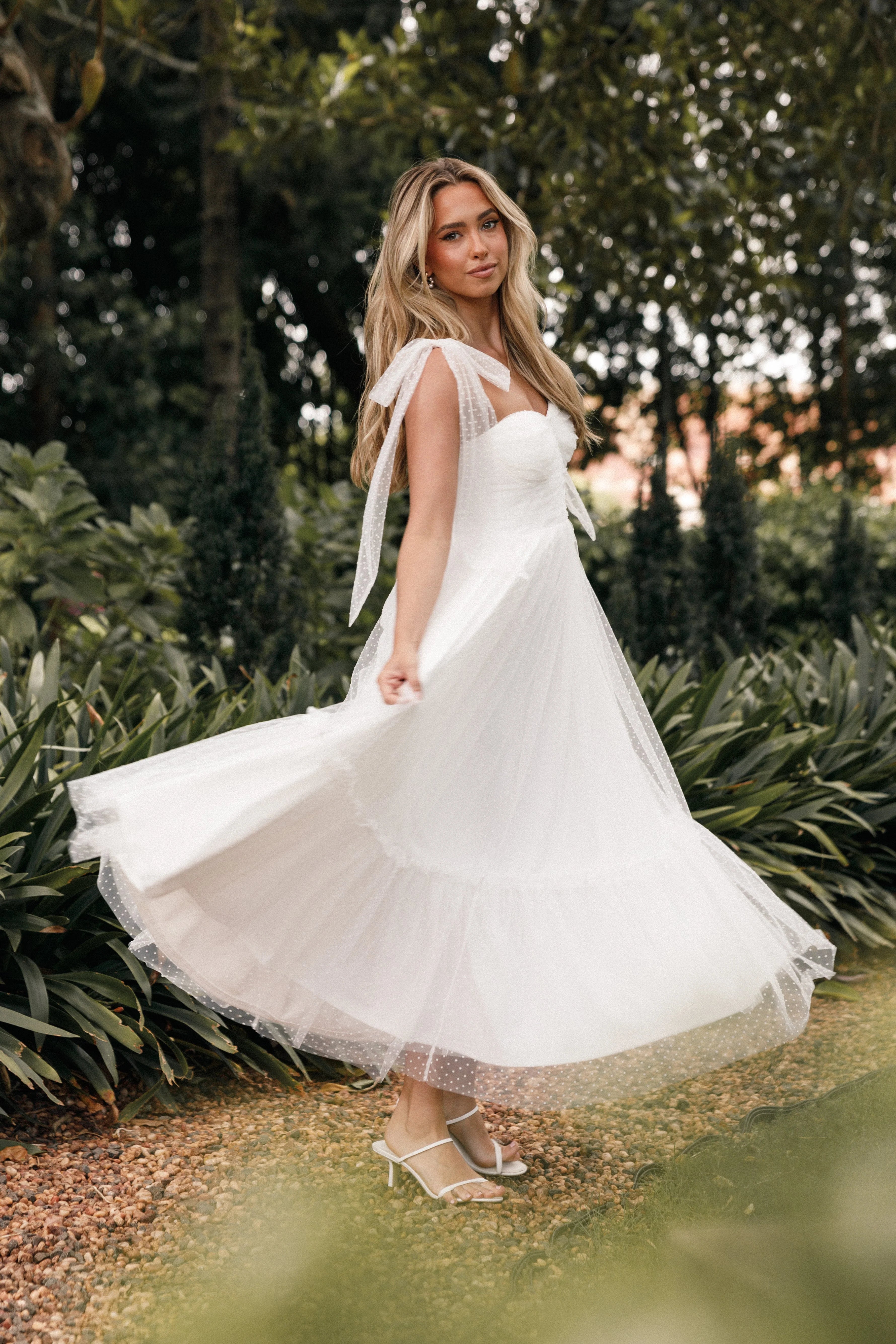 Floret Midi Dress Off White
