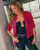Midnight Moment Velvet Sequin Blazer