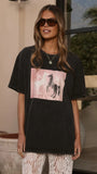 Avery Oversized Tee Washed Black