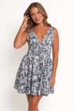 Elara Mini Dress Navy Daisy