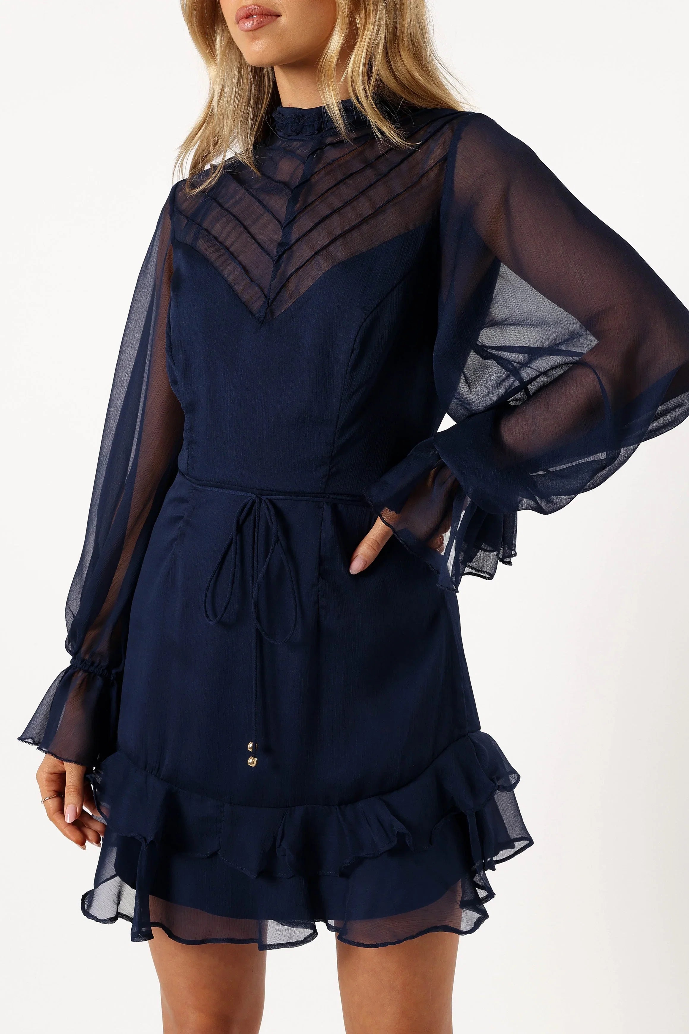 Felix Long Sleeve Mini Dress Navy