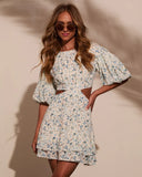 Like Wildflowers Floral Cut Out Mini Dress