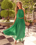 Lizbette Plisse Maxi Skirt