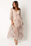 Maria Long Sleeve Maxi Dress Cream