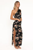 Nadia One Shoulder Maxi Dress Blurred Floral