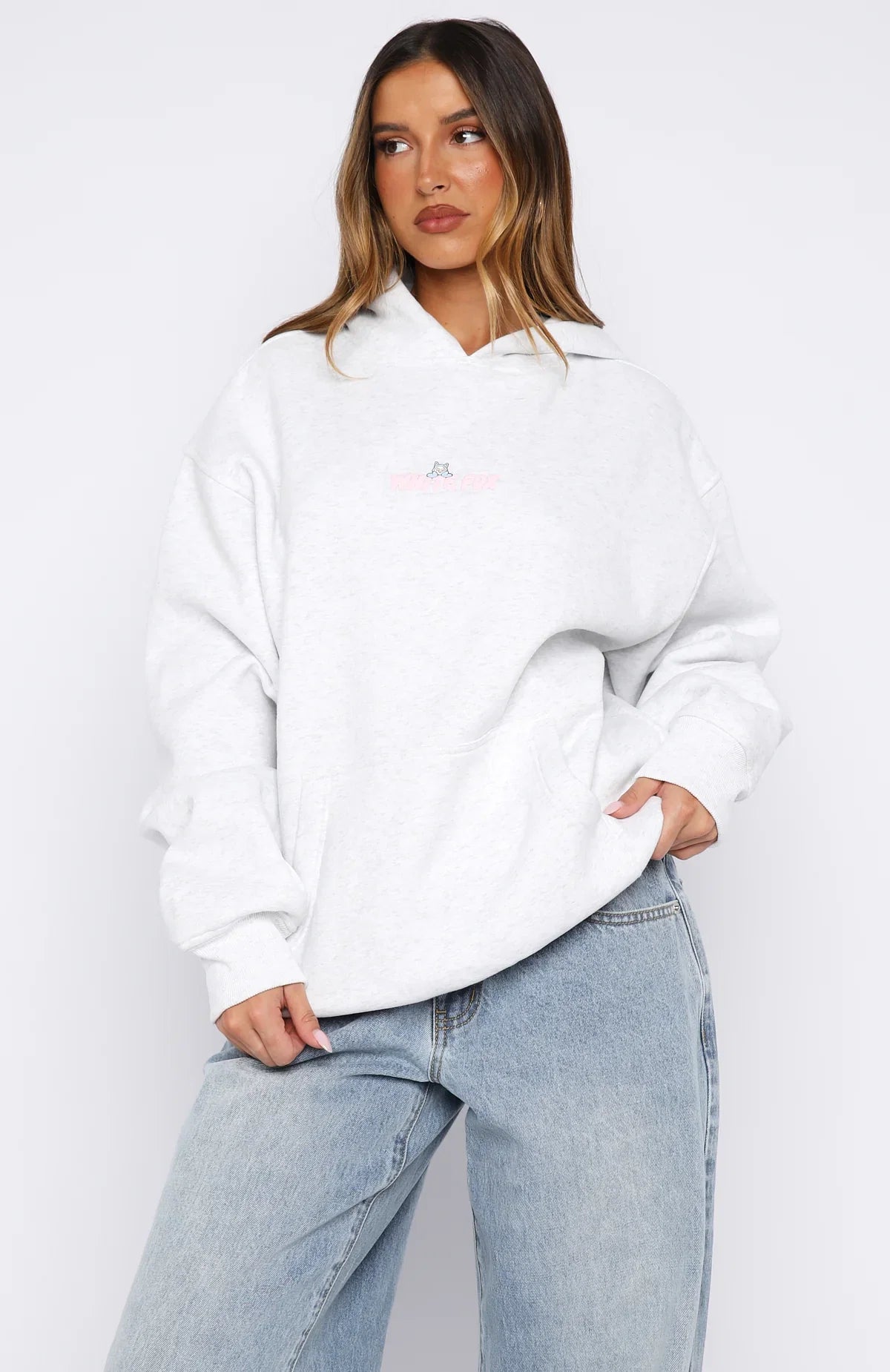 Bubbles Foxy Friends Oversized Hoodie Frosty