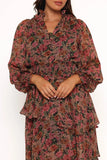 Vivian Midi Dress Rose Black