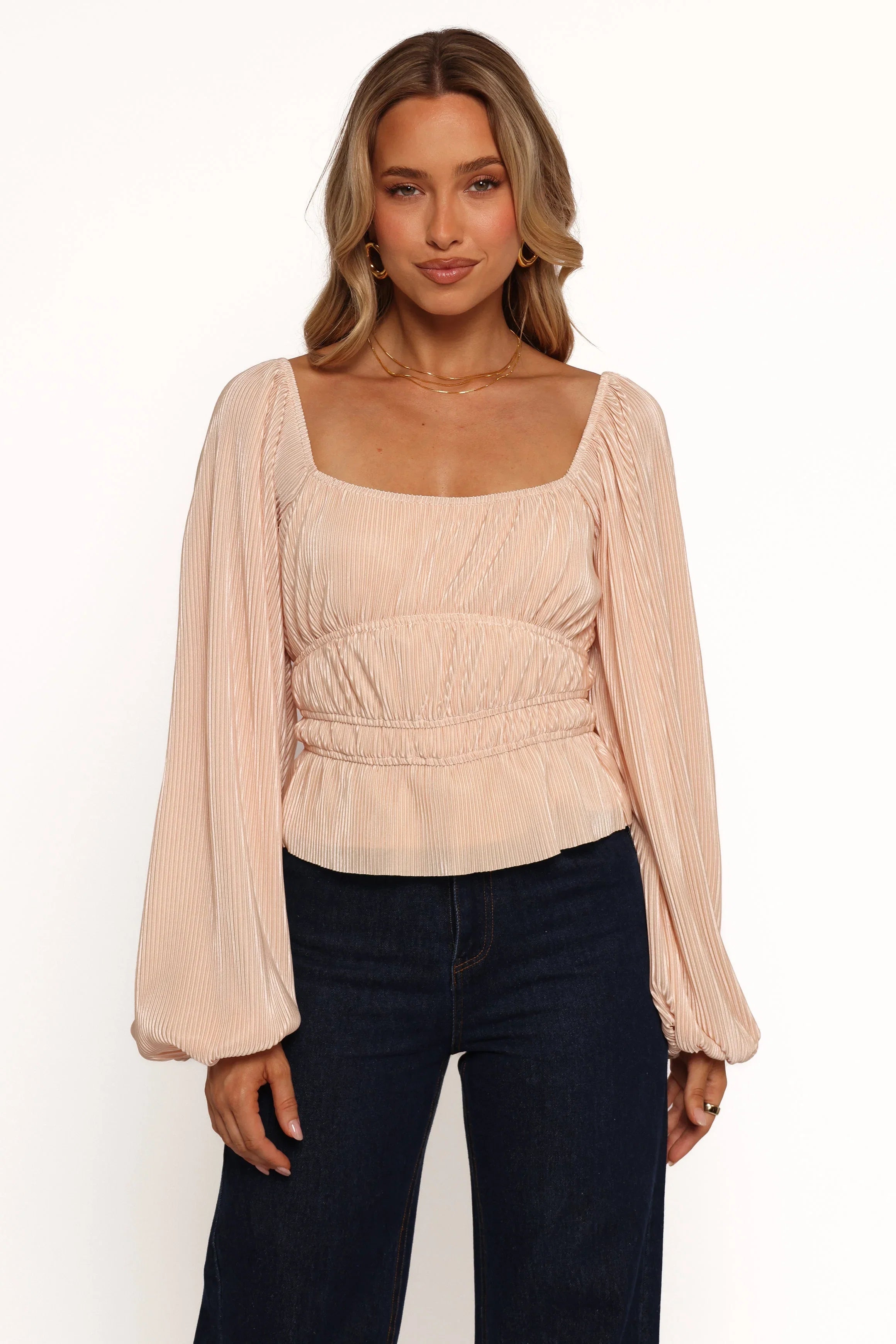 Ceppia Plisse Top Light Peach