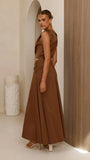 Delphine Maxi Skirt Chocolate