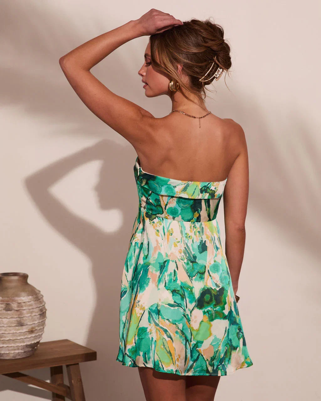 Tiki Breeze Abstract Print Mini Dress