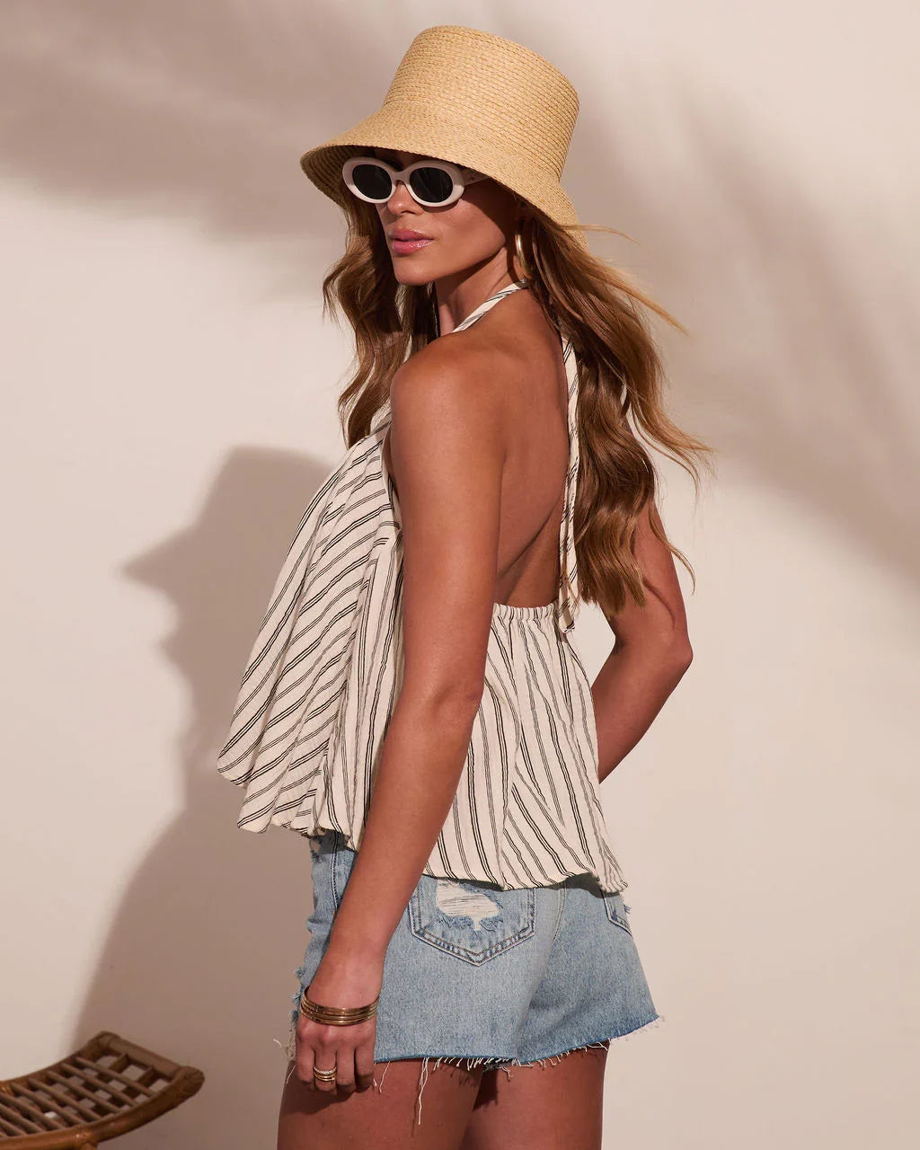 Yacht Day Striped Cotton Cami