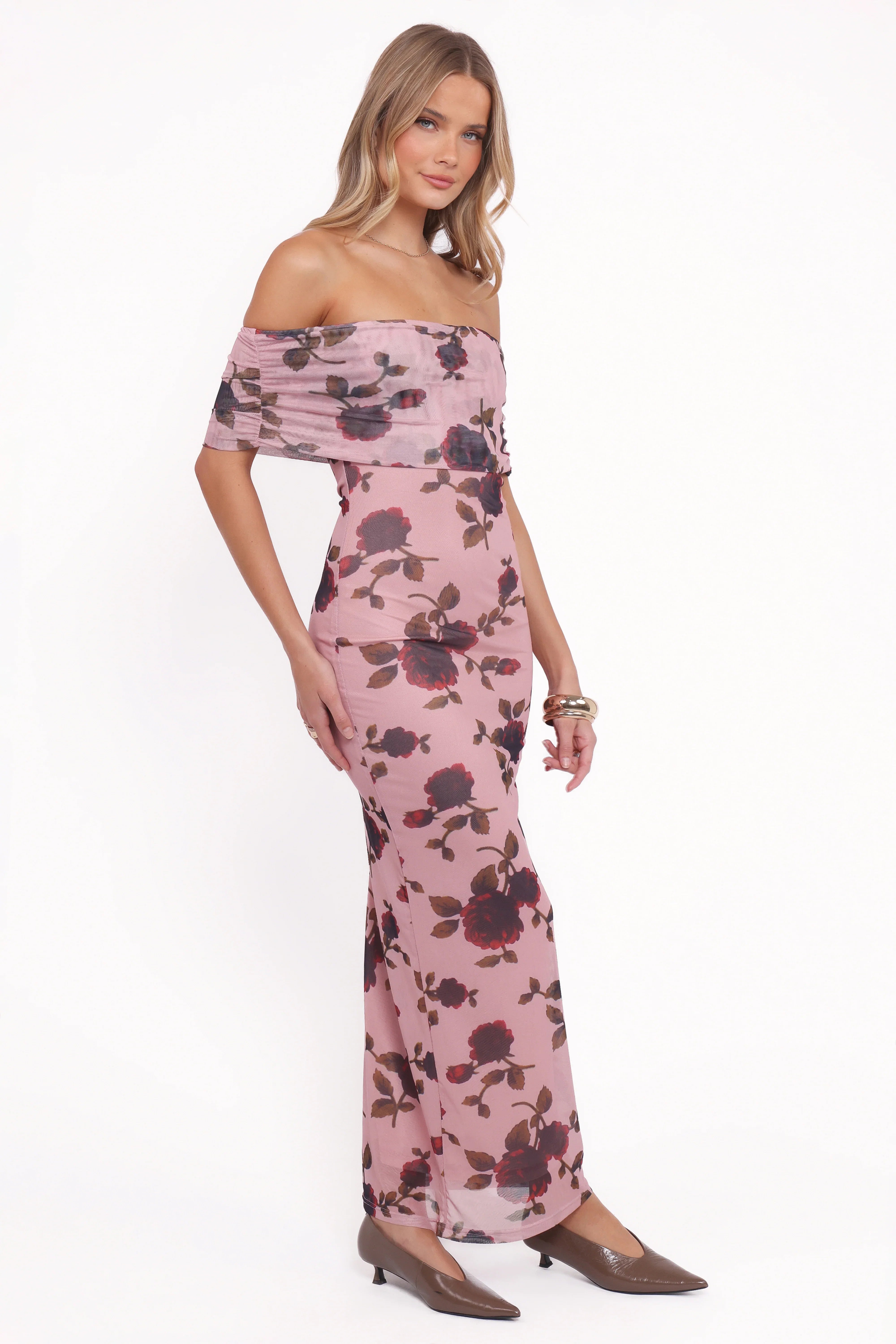 Indya Maxi Dress Pink Floral