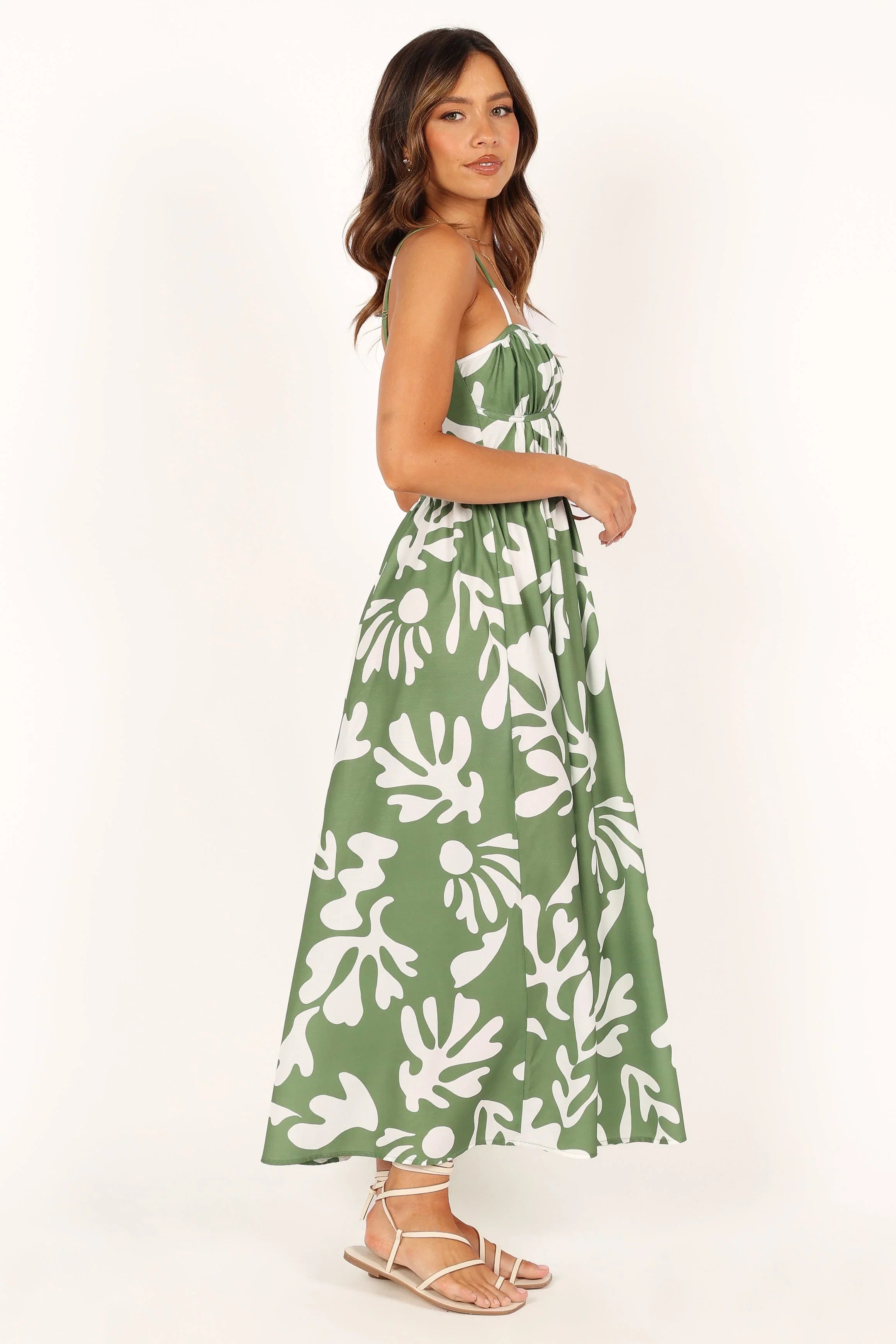 Payton Midi Dress Khaki