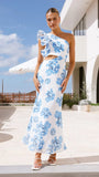Amina Maxi Dress Blue Rose