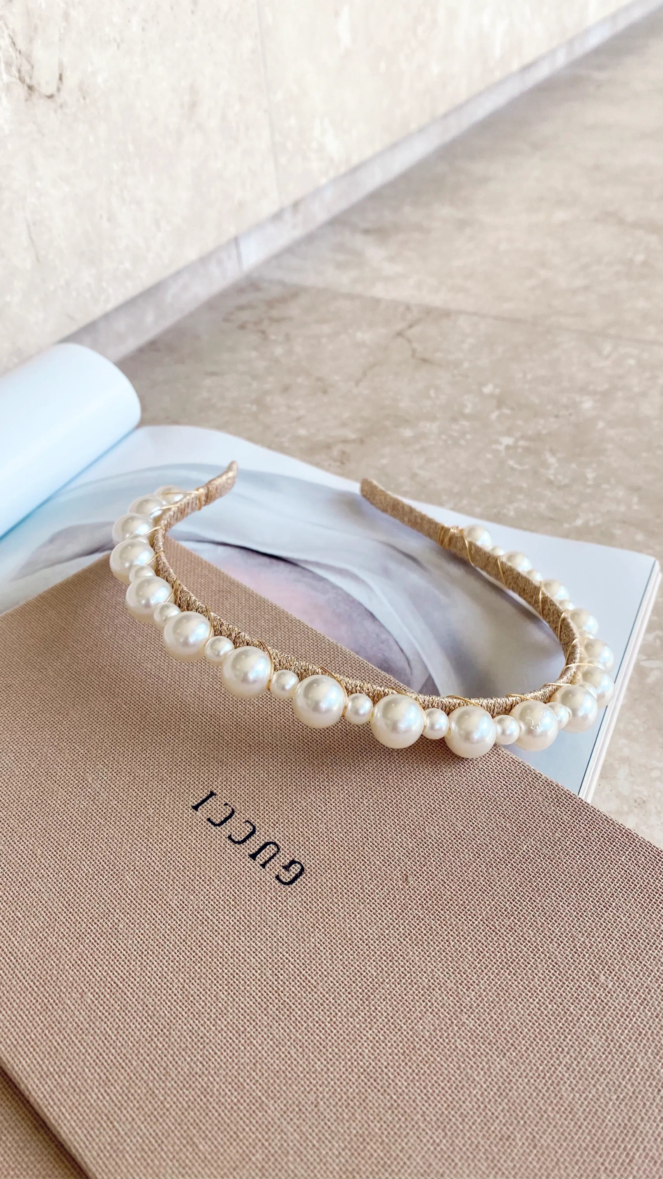 Pearla Headpiece Pearl Gold