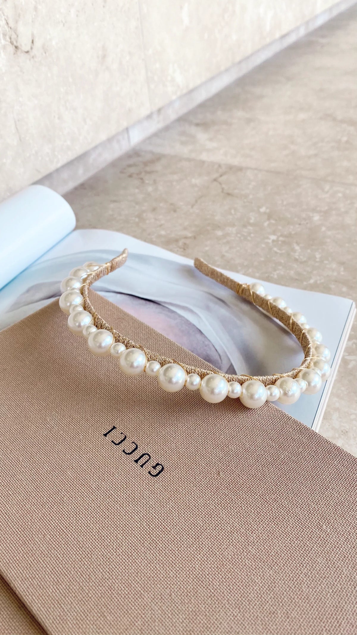 Pearla Headpiece Pearl Gold