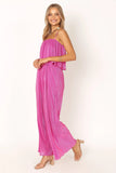 Jillian Plisse Jumpsuit Orchid