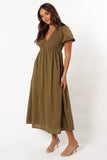 Brooke Midi Dress Khaki