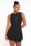 Amanda Vest Top Black