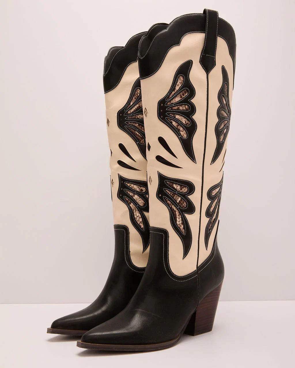 Flutter Daze Butterfly Design Western Boots
