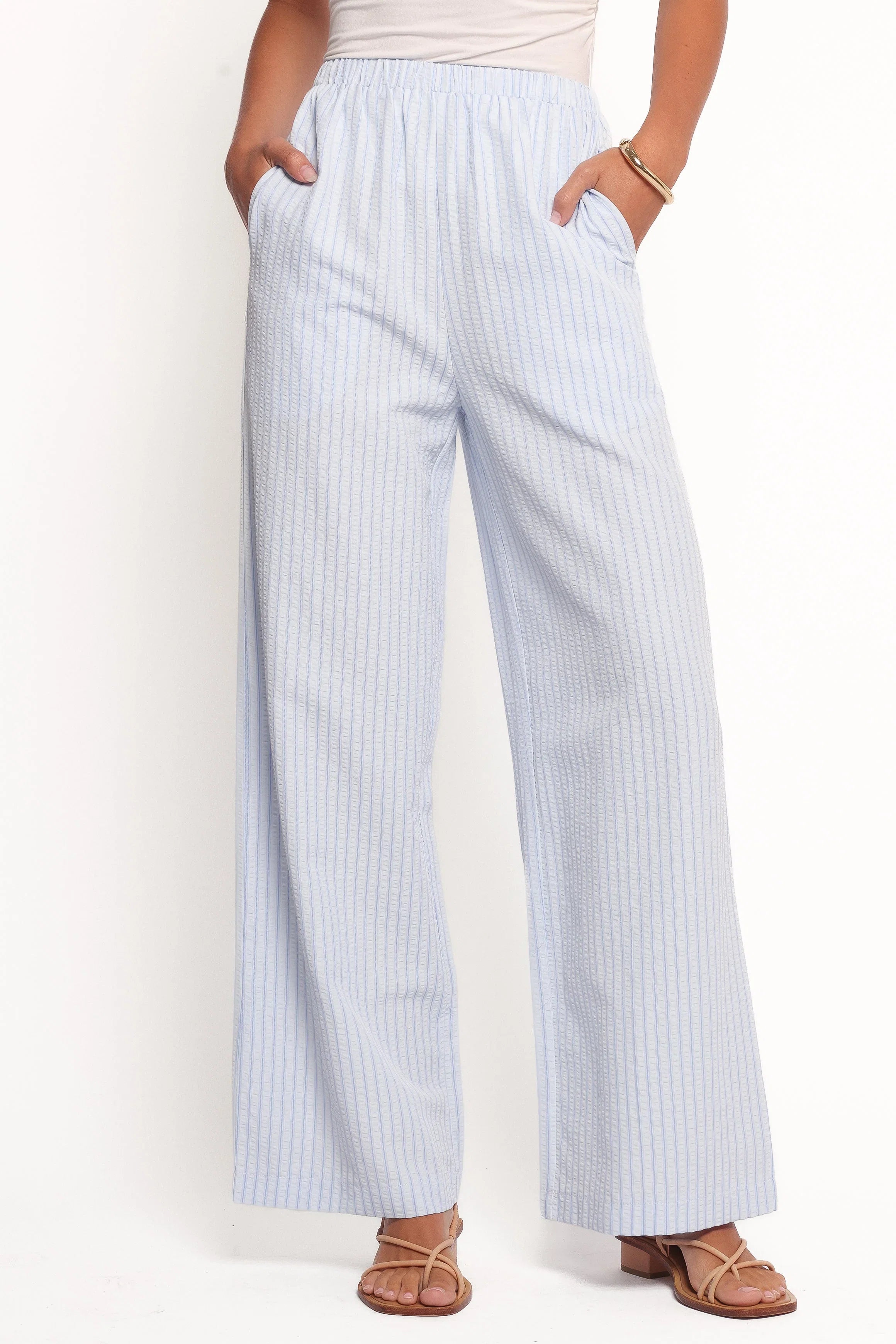 Peyton Striped Pant Blue