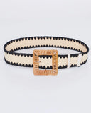 Rubin Square Tonal Straw Belt