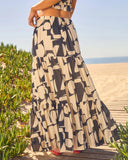 Weekend Wanderer Abstract Print Maxi Skirt