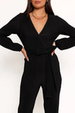 Solange Plisse Jumpsuit Black