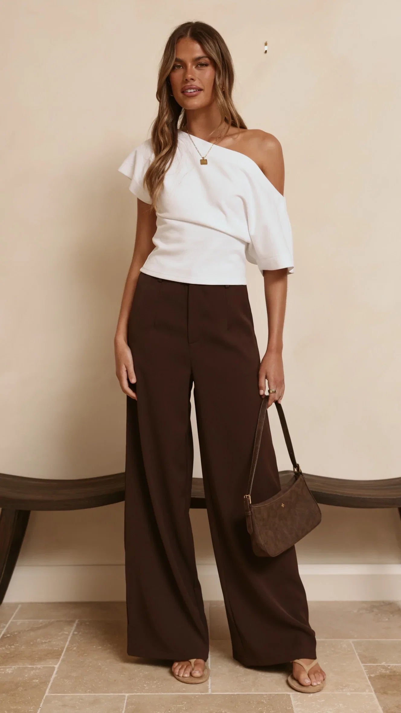 Maeva Tailored Pants Brown