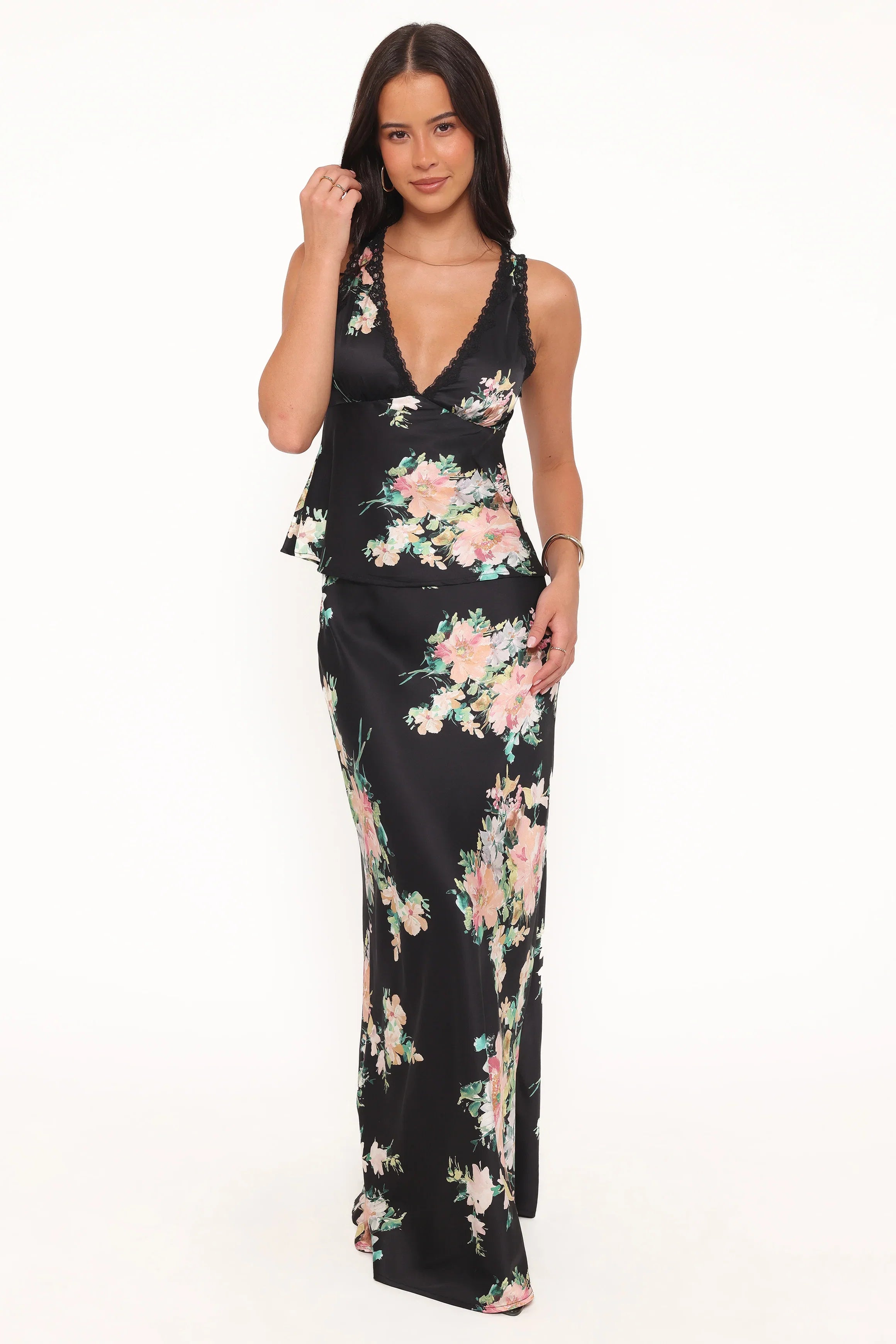 Kelso Top Black Floral