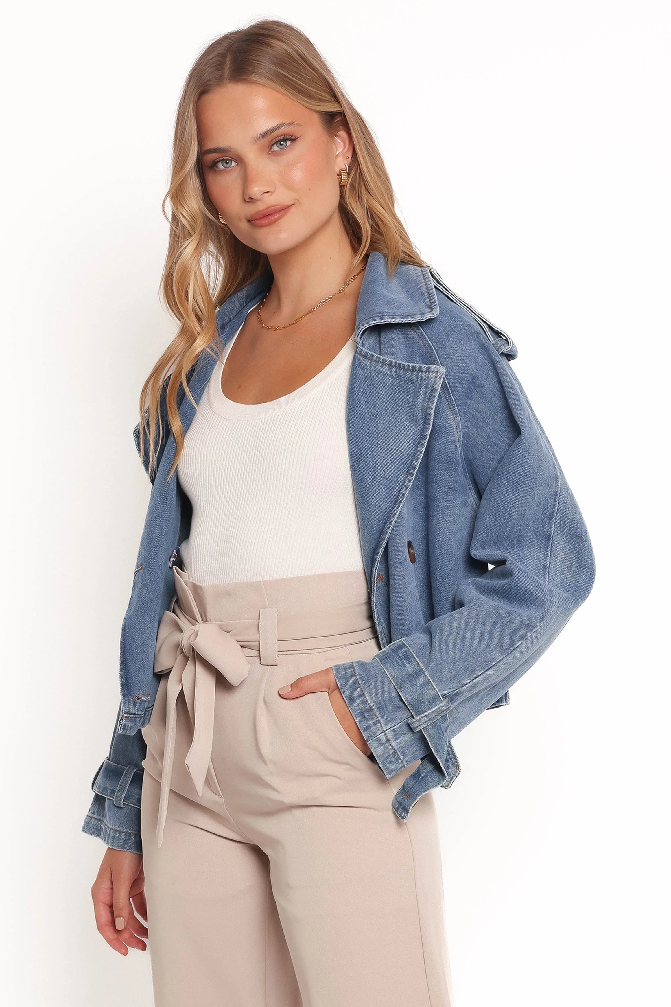 Westwood Waist Tie Denim Jacket Denim