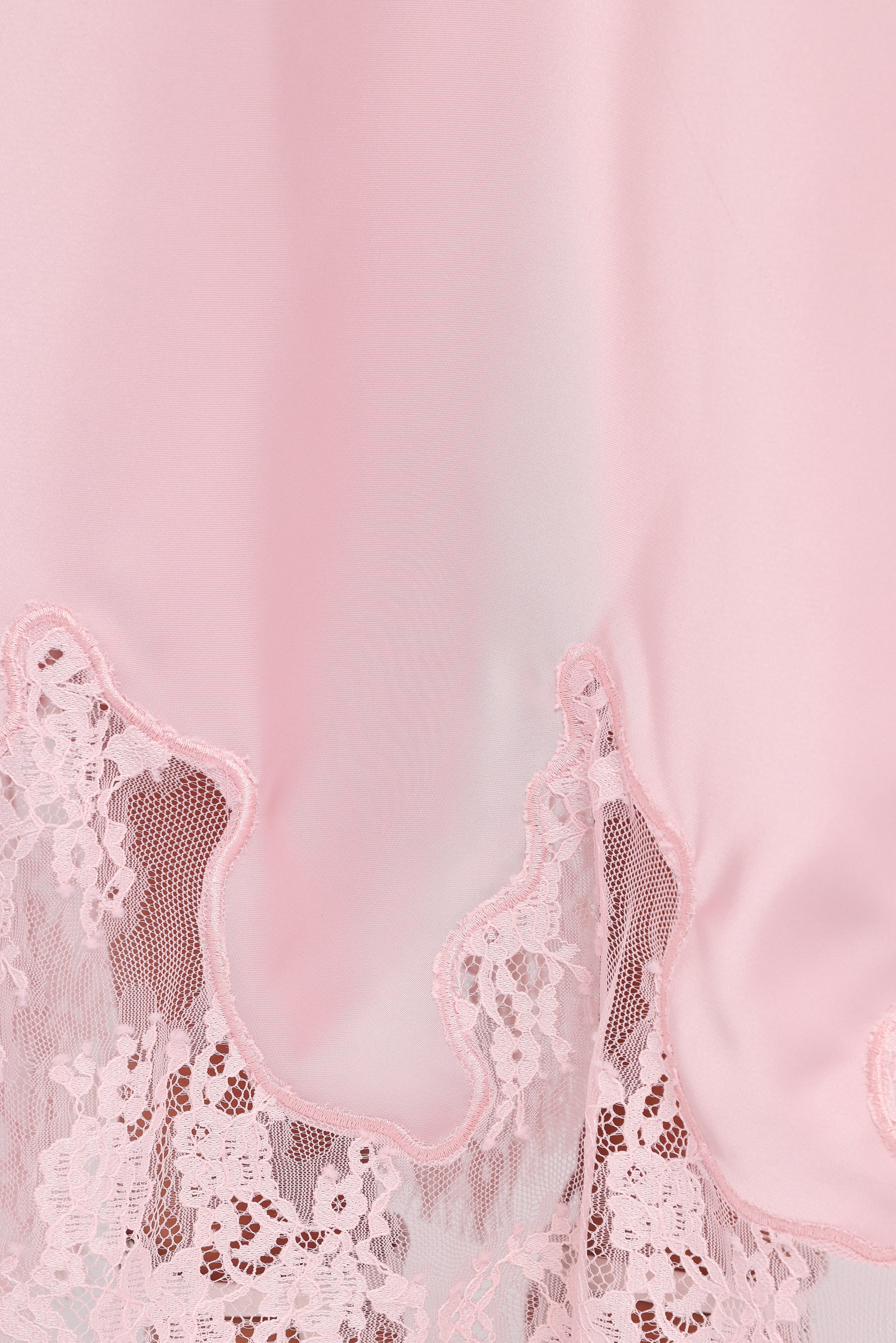 Alira Lace Trim Midi Skirt Pale Pink