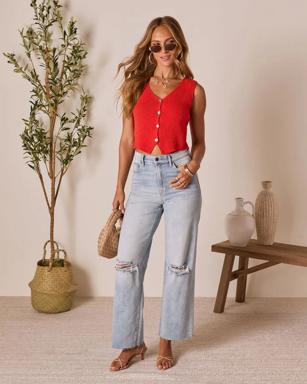 Close to Me Knit Vest Top